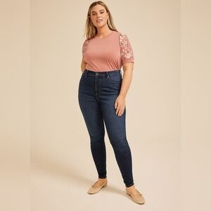 Maurices Dark Sculpt High Rise Skinny Jean